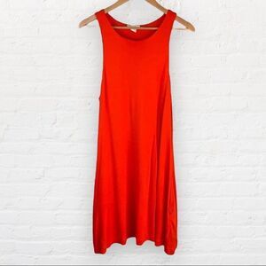 H&M red tank top A-line dress Two side pockets Deep arm opening Lined top Small